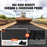 Aprons: VEVOR Non Woven Geotextile Fabric Under Gravel, 6x50FT 8OZ Driveway Fabric Landscape Fabric, Heavy Duty Weed Barrier Fabric, Ground Cover Weed Control Fabric, French Drains Drainage Fabric, Black