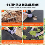 Aprons: VEVOR Non Woven Geotextile Fabric Under Gravel, 6x50FT 8OZ Driveway Fabric Landscape Fabric, Heavy Duty Weed Barrier Fabric, Ground Cover Weed Control Fabric, French Drains Drainage Fabric, Black