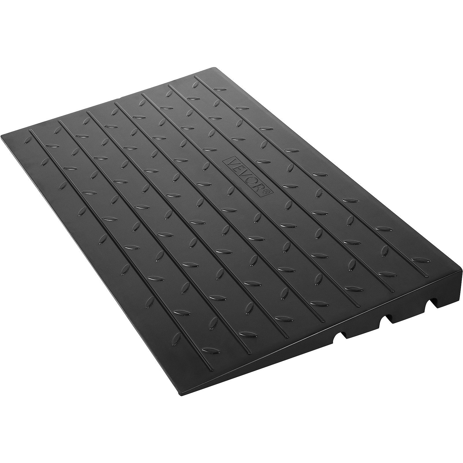 Automotive Repair & Speciality Tools: VEVOR Rubber Threshold Ramp, 4" Rise Threshold Ramp Doorway, 3 Channels Cord Cover Rubber Solid Threshold Ramp, Rubber Angled Entry Rated 2200 Lbs Load Capacity for Wheelchair and Scooter
