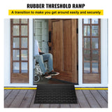 Automotive Repair & Speciality Tools: VEVOR Rubber Threshold Ramp, 4" Rise Threshold Ramp Doorway, 3 Channels Cord Cover Rubber Solid Threshold Ramp, Rubber Angled Entry Rated 2200 Lbs Load Capacity for Wheelchair and Scooter