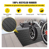 Automotive Repair & Speciality Tools: VEVOR Rubber Threshold Ramp, 4" Rise Threshold Ramp Doorway, 3 Channels Cord Cover Rubber Solid Threshold Ramp, Rubber Angled Entry Rated 2200 Lbs Load Capacity for Wheelchair and Scooter