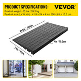 Automotive Repair & Speciality Tools: VEVOR Rubber Threshold Ramp, 4" Rise Threshold Ramp Doorway, 3 Channels Cord Cover Rubber Solid Threshold Ramp, Rubber Angled Entry Rated 2200 Lbs Load Capacity for Wheelchair and Scooter