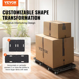 Mobility & Accessibility: VEVOR Furniture Dolly, 500 lbs Capacity Each Count, Furniture Mover with Wheels, Portable Moving Rollers 4 Wheels Heavy Duty, Small Flat Dolly Cart with Interlocking for Heavy Furniture, 2 Pack, Black