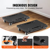 Mobility & Accessibility: VEVOR Furniture Dolly, 500 lbs Capacity Each Count, Furniture Mover with Wheels, Portable Moving Rollers 4 Wheels Heavy Duty, Small Flat Dolly Cart with Interlocking for Heavy Furniture, 2 Pack, Black