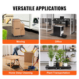 Mobility & Accessibility: VEVOR Furniture Dolly, 500 lbs Capacity Each Count, Furniture Mover with Wheels, Portable Moving Rollers 4 Wheels Heavy Duty, Small Flat Dolly Cart with Interlocking for Heavy Furniture, 2 Pack, Black