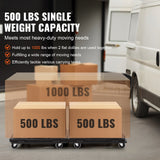 Mobility & Accessibility: VEVOR Furniture Dolly, 500 lbs Capacity Each Count, Furniture Mover with Wheels, Portable Moving Rollers 4 Wheels Heavy Duty, Small Flat Dolly Cart with Interlocking for Heavy Furniture, 2 Pack, Black