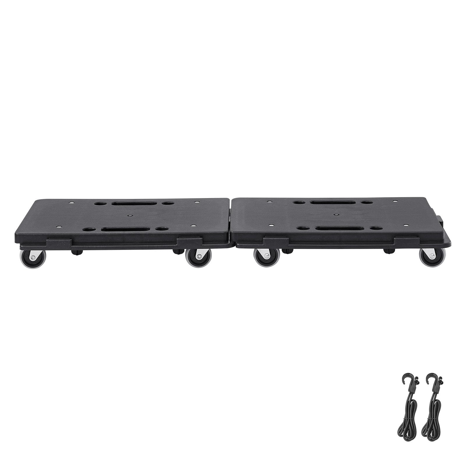 Furniture Dolly, 500 lbs Capacity Each Count, Furniture Mover with Wheels, Portable Moving Rollers 4 Wheels Heavy Duty, Small Flat Dolly Cart with Interlocking for Heavy Furniture, 2 Pack, Black