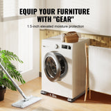 Commercial Cleaning Equipment: VEVOR Heavy Duty Furniture Appliances Rollers, 660 lbs Total Load, Extendable Appliance Rollers Mobile Washing Machine Base, Fridge Stand Dolly Movers for Refrigerators, Dryers, Dishwashers, White