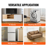 Commercial Cleaning Equipment: VEVOR Heavy Duty Furniture Appliances Rollers, 660 lbs Total Load, Extendable Appliance Rollers Mobile Washing Machine Base, Fridge Stand Dolly Movers for Refrigerators, Dryers, Dishwashers, White