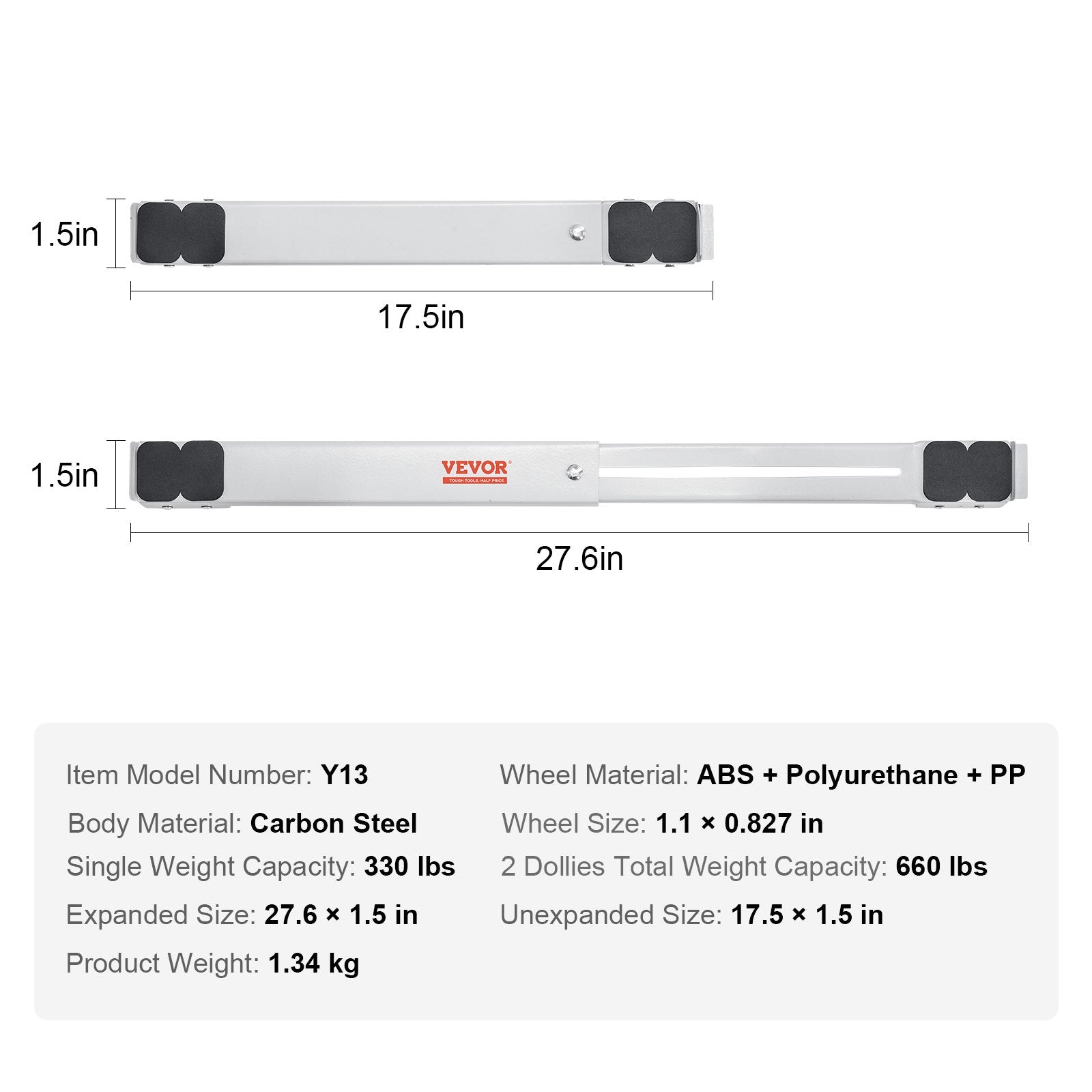 Commercial Cleaning Equipment: VEVOR Heavy Duty Furniture Appliances Rollers, 660 lbs Total Load, Extendable Appliance Rollers Mobile Washing Machine Base, Fridge Stand Dolly Movers for Refrigerators, Dryers, Dishwashers, White