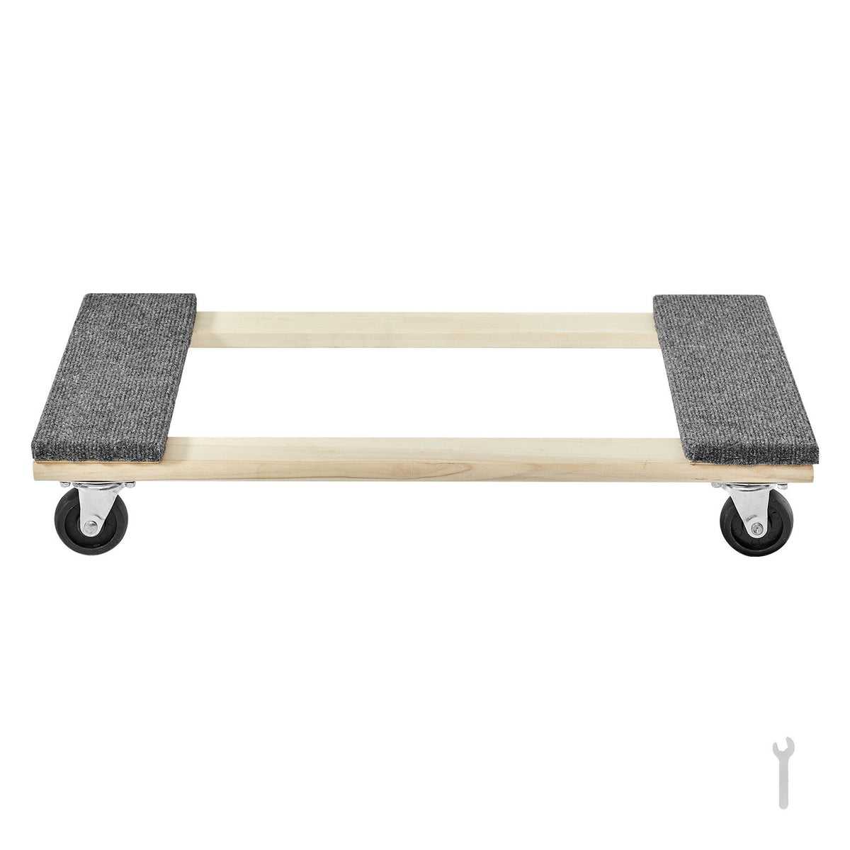 Furniture Dolly, 454kg Load Capacity, 457.2x762mm, 4x76mm PP Swivel Casters, Heavy Duty Hardwood Furniture Moving Dolly, Mover's Dolly, Moving Cart with Wheels for Heavy Furniture Home Cleaning