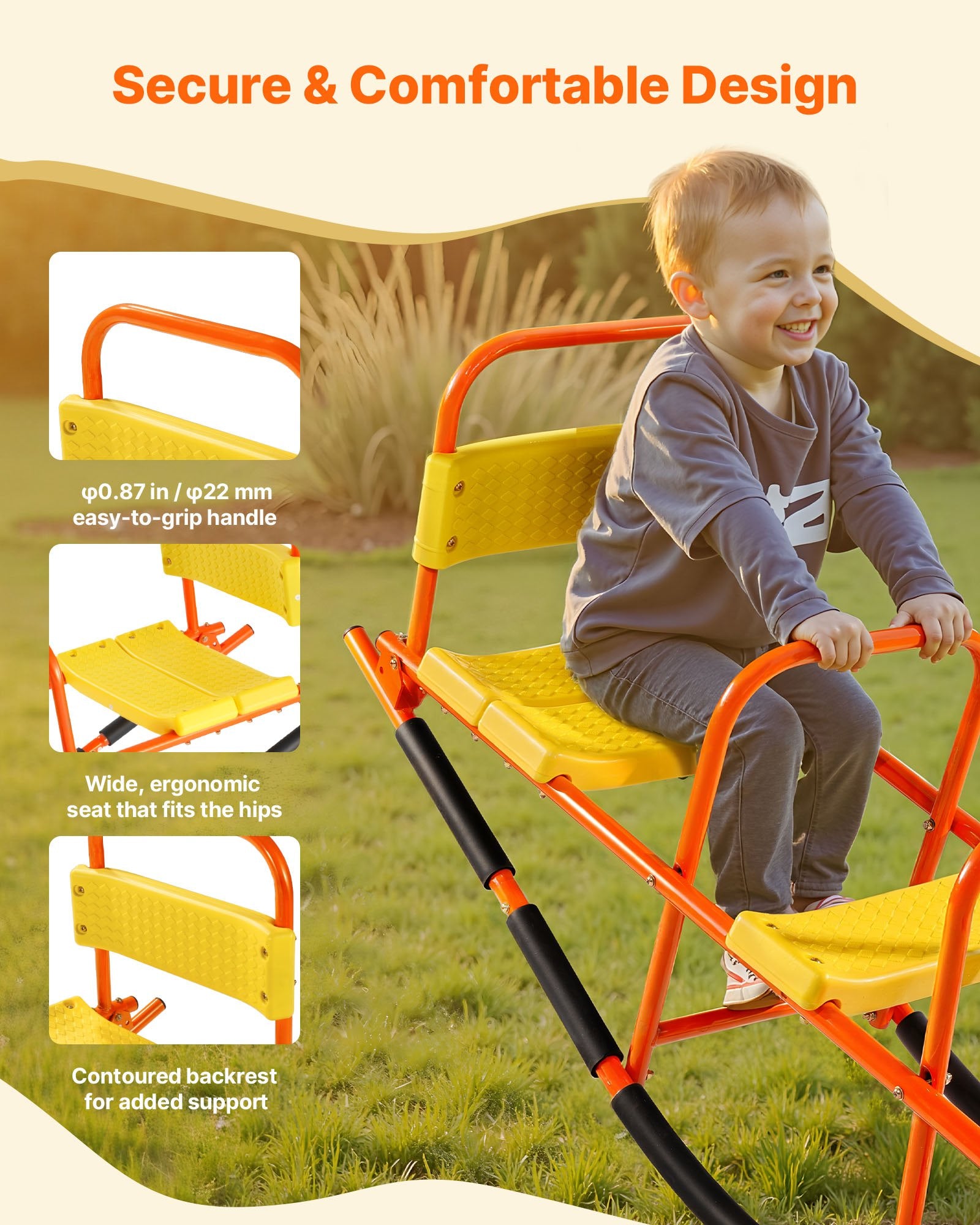 Chainsaws: VEVOR Kids Seesaw 90 kg Capacity Metal Rocking Teeter Totter with Handles