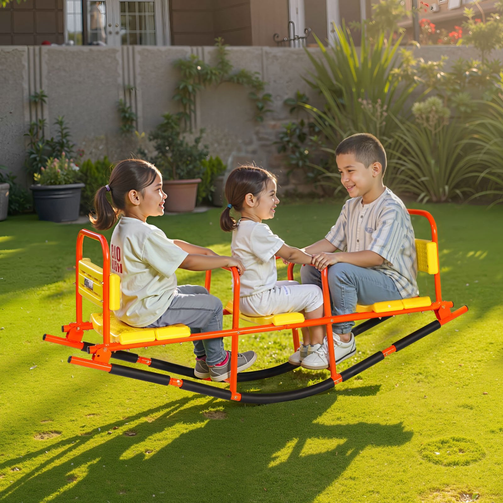 Chainsaws: VEVOR Kids Seesaw 90 kg Capacity Metal Rocking Teeter Totter with Handles
