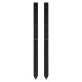 Fencing: VEVOR Fence Post Anchor Repair Kit, 2 Pack Inner Diameter 5 x5 cm Heavy Duty Steel Fence Post Support Stakes, Anchor Ground Spike for Repair Tilted, Broken Wood Fence Post
