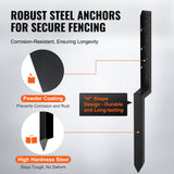 Fencing: VEVOR Fence Post Anchor Repair Kit, 2 Pack Inner Diameter 5 x5 cm Heavy Duty Steel Fence Post Support Stakes, Anchor Ground Spike for Repair Tilted, Broken Wood Fence Post