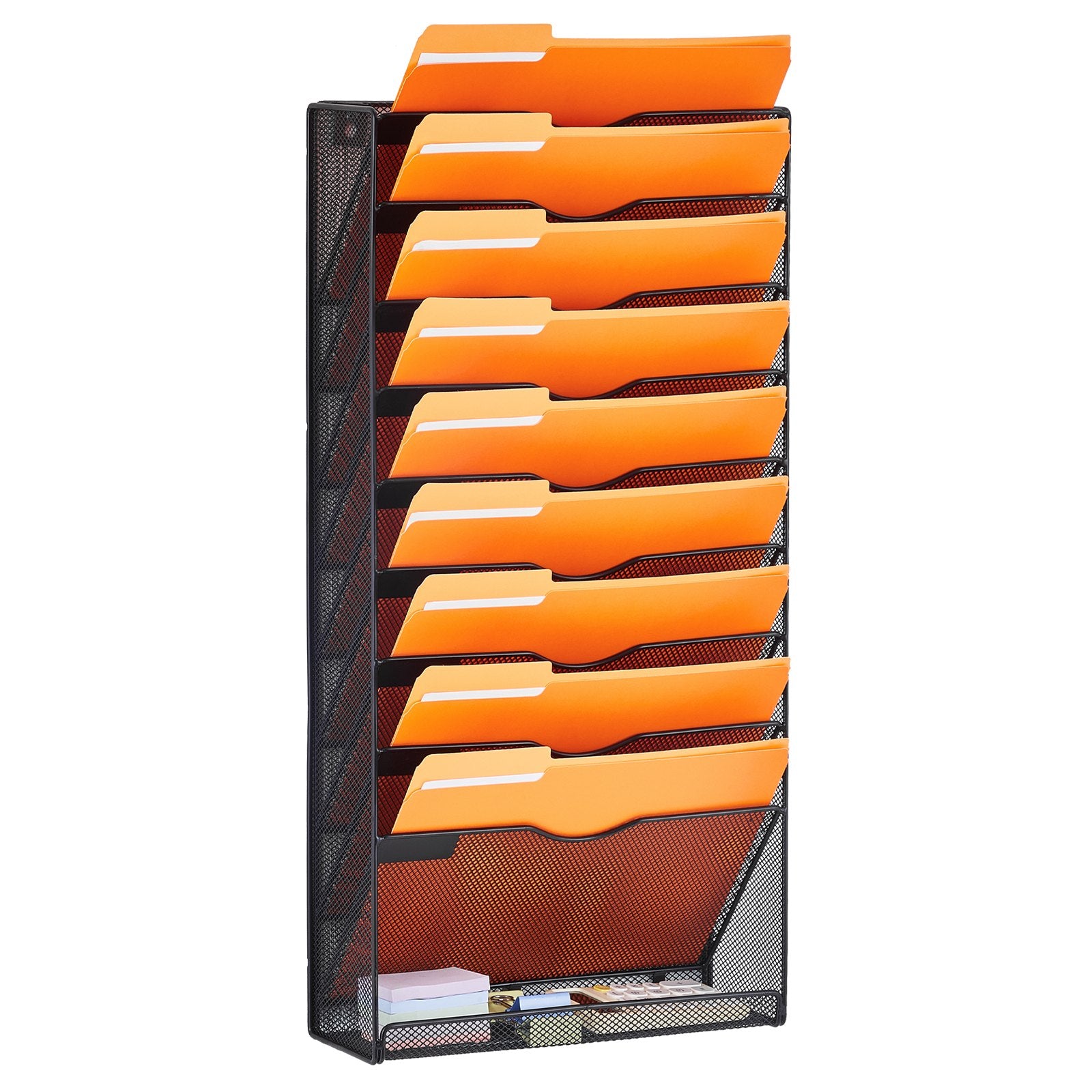 Clothing & Wardrobe Storage: VEVOR File Wall Rack Mesh Wall File Holder 1-Piece 10 Pockets for Office/School