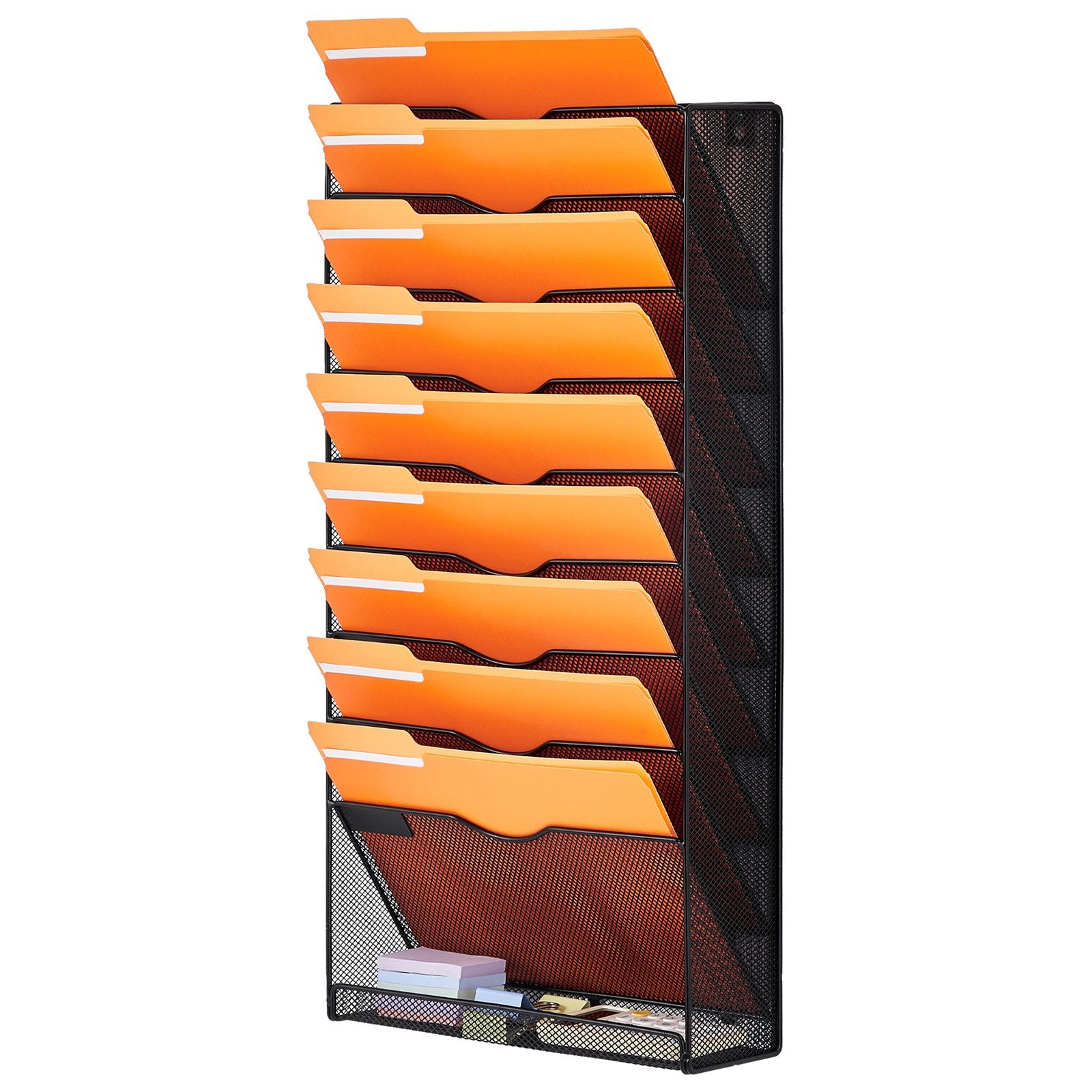 Clothing & Wardrobe Storage: VEVOR File Wall Rack Mesh Wall File Holder 1-Piece 10 Pockets for Office/School