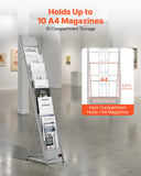 Kid's Tables, Chairs & Seats: VEVOR Brochure Display Rack, 10 Pockets Magazine Literature Display Stand, Portable Floor Standing Magazine Rack, Metal Newspaper Catalog Holders for Shop, Exhibitions, Office, Trade Show, Silver