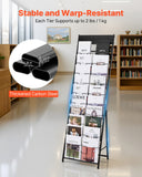Kid's Tables, Chairs & Seats: VEVOR Brochure Display Rack, 20 Pockets Magazine Literature Display Stand, Portable Floor Standing Magazine Rack, Metal Newspaper Catalog Holders for Shop, Exhibitions, Office, Trade Show, Black