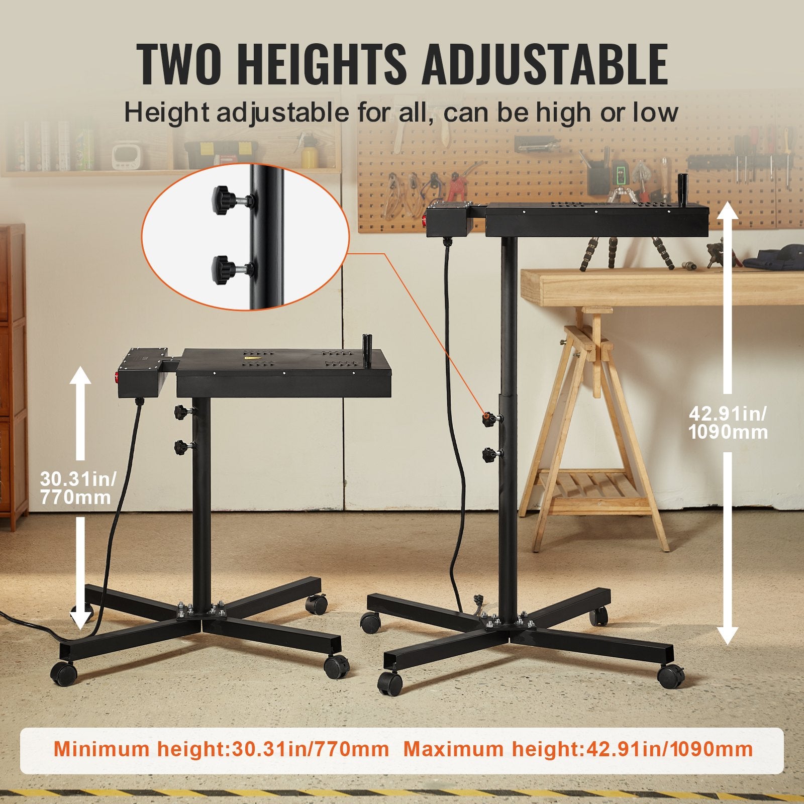 Basketball & Basketball Accessories: VEVOR Flash Dryer, 18 x 18 inch Flash Dryer for Screen Printing, 0-750℉ Temperature Control, High Power Silk Screen Printing Dryer with Height Adjustable Stand, 360° Rotation, T-Shirt Curing Machine