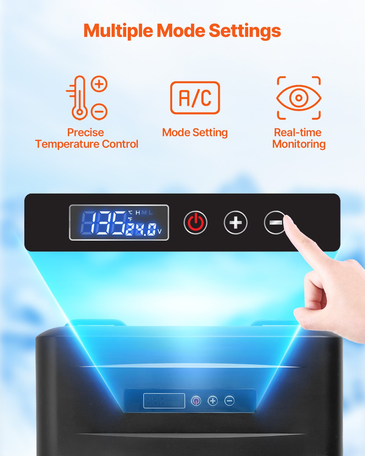 Portable Car Refrigerator Freezer Compressor 15L Single Zone for Car Home