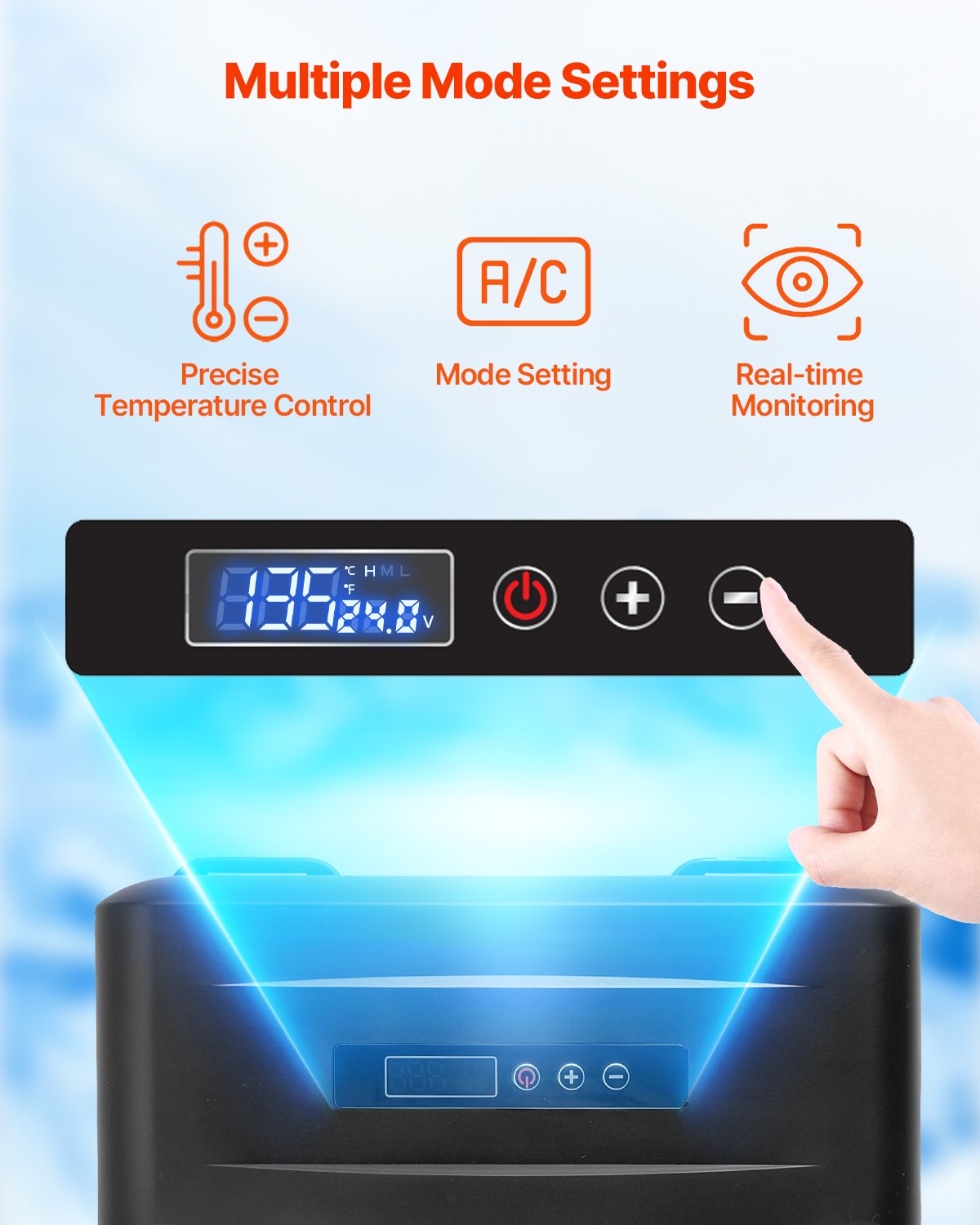 Portable Car Refrigerator Freezer Compressor 20L Single Zone for Car Home