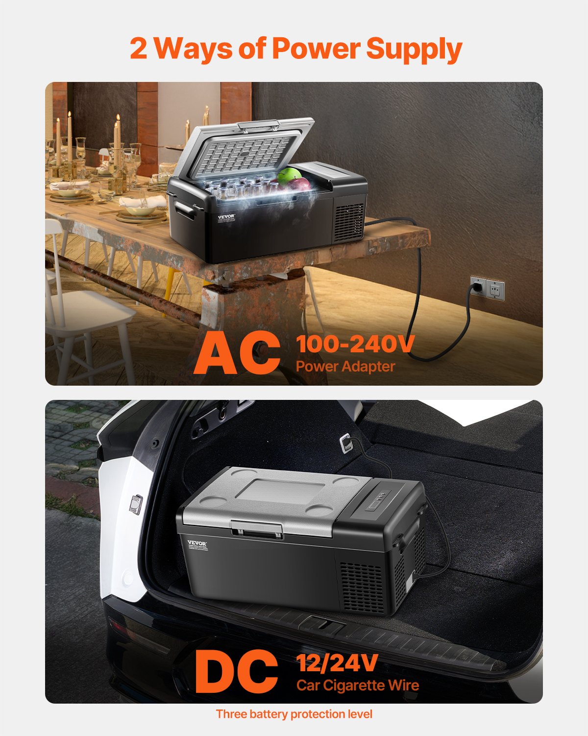 Portable Car Refrigerator Freezer Compressor 20L Single Zone for Car Home
