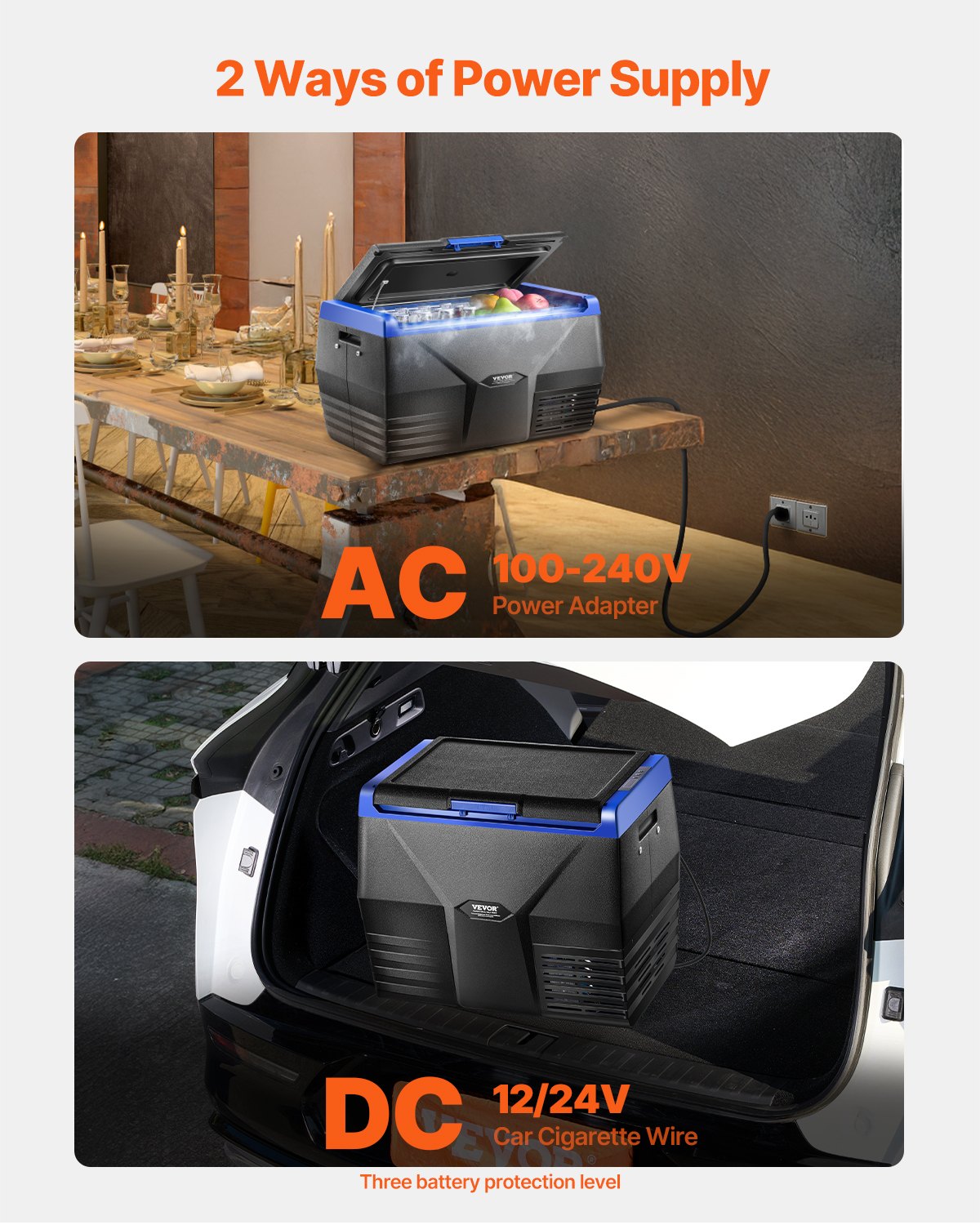 Portable Car Refrigerator Freezer Compressor 20L Single Zone for Car Home