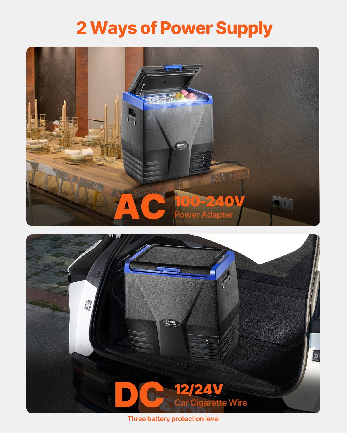 Portable Car Refrigerator Freezer Compressor 35L Single Zone for Car Home