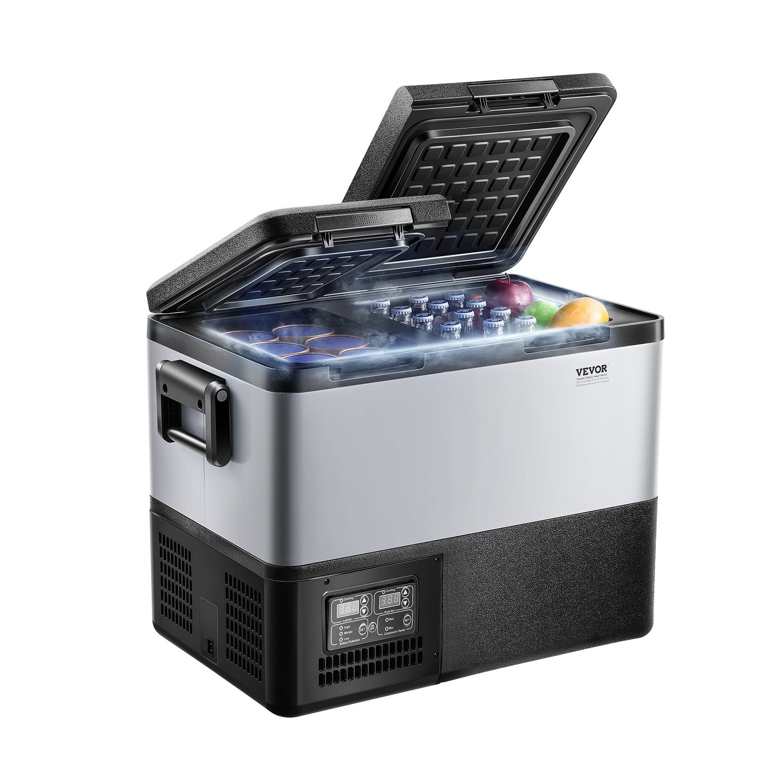 Automotive Decor: VEVOR Portable Car Refrigerator Freezer Compressor 35L Dual Zone for Car Home