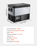 Automotive Decor: VEVOR Portable Car Refrigerator Freezer Compressor 35L Dual Zone for Car Home