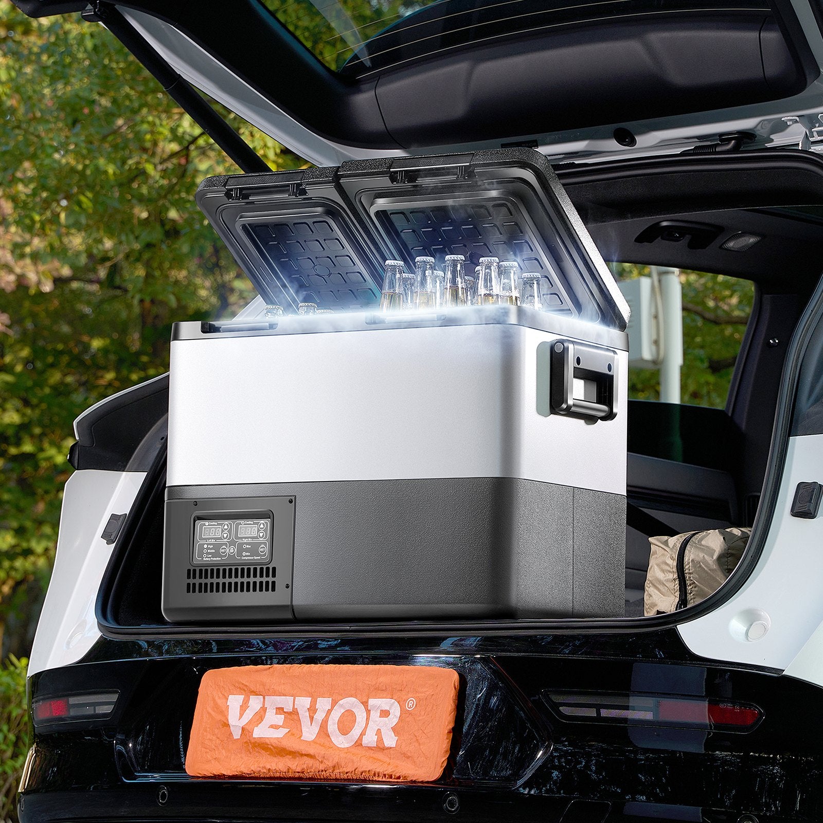 Automotive Decor: VEVOR Portable Car Refrigerator Freezer Compressor 35L Dual Zone for Car Home