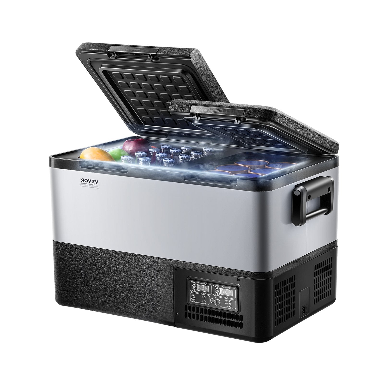 Automotive Decor: VEVOR Portable Car Refrigerator Freezer Compressor 35L Dual Zone for Car Home