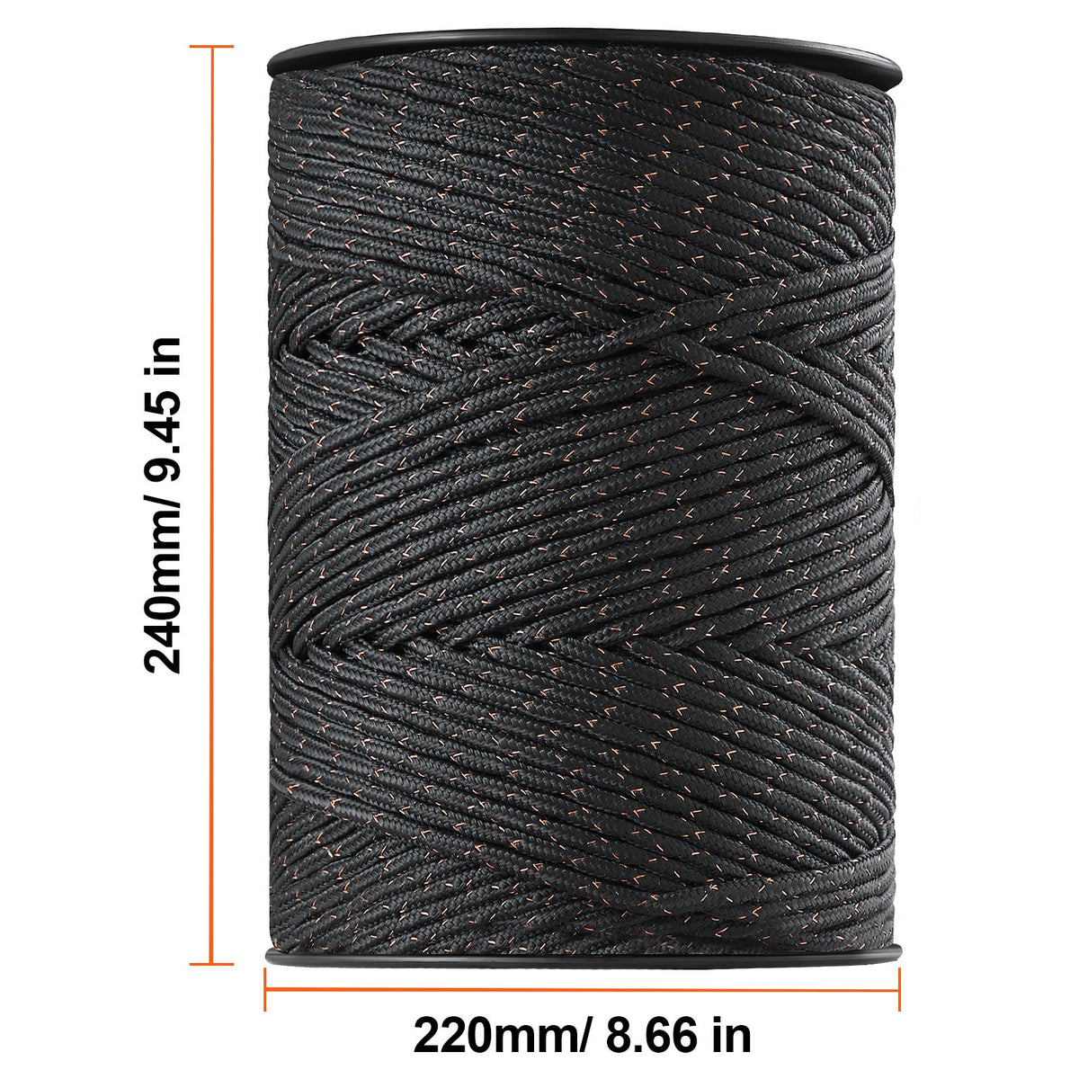 Electric Fence Wire, 1000Ft 305M Portable Polywire, 1/4" Diameter 2 Copper Strands for Reliable Conductivity and Rust Resistance, Fencing Rope Line for Horse, Cattle, Livestock
