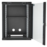 Desktops & Accessories: VEVOR 15U Wall Mount Network Cabinet, 226.8 kg Max. Ground Load Capacity, Server Rack Cabinet Enclosure with Locking Tempered Glass Door, Side Panels, Q235 Carbon Steel, for IT Equipment, A/V Devices