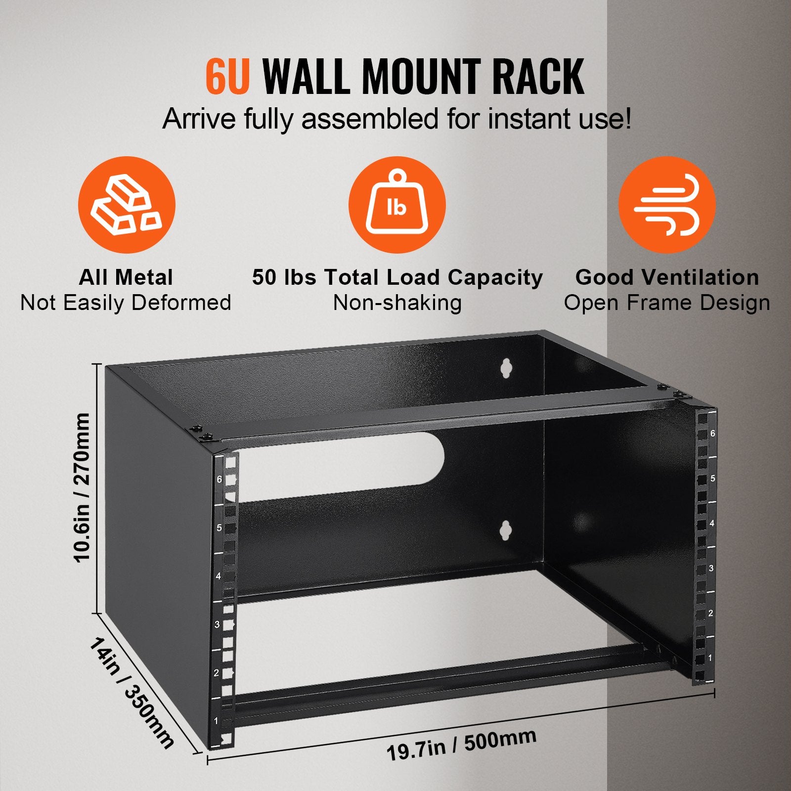 Over Ear Headphones: VEVOR 6U Wall Mount Network Rack, 14 in/355.6 mm Depth, 50 lbs/22.68 kg Max Weight Capacity Wall Mount Server Rack with Cage Nuts, 19"/482.6 mm for Shallow Server IT Equipment and Network Switches