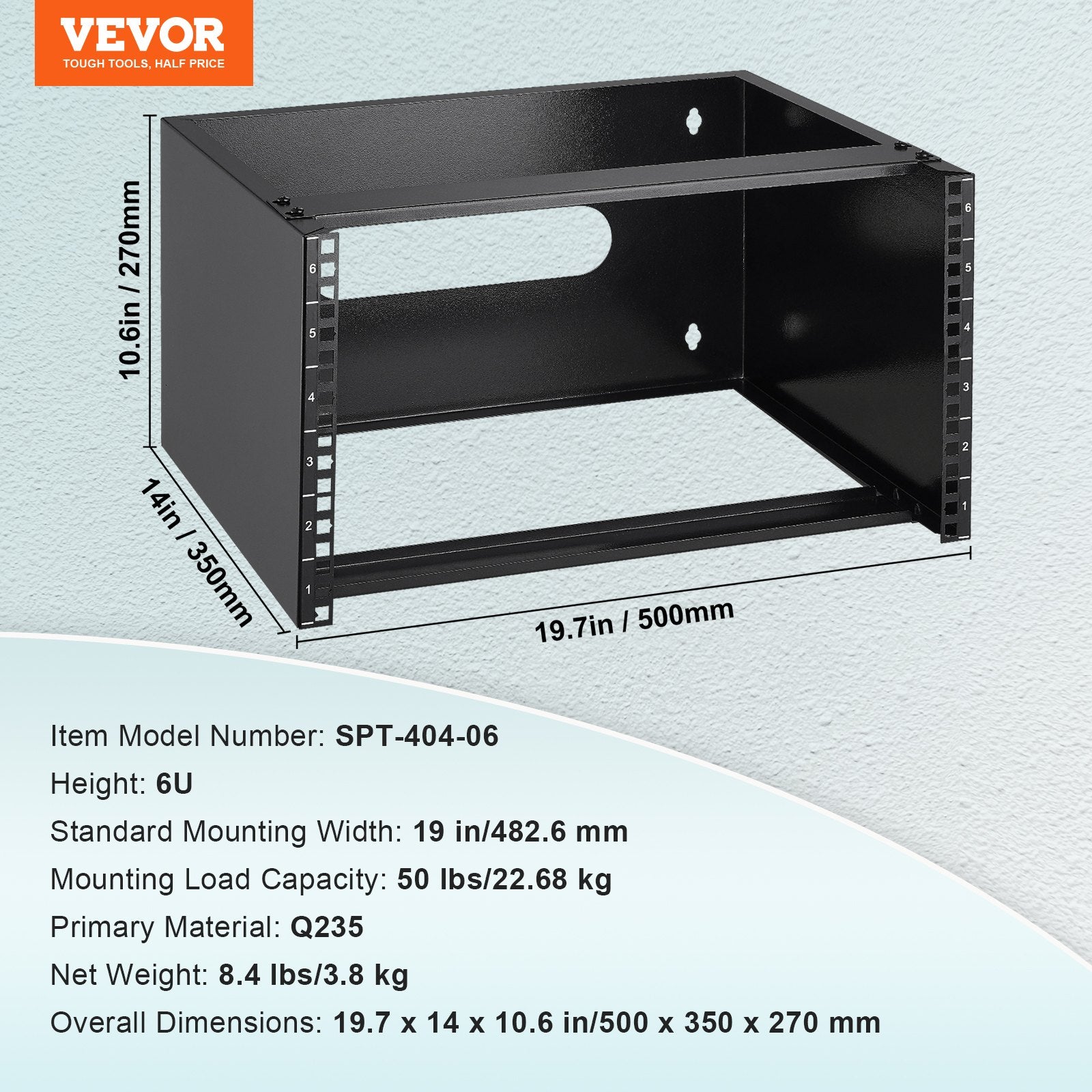 Over Ear Headphones: VEVOR 6U Wall Mount Network Rack, 14 in/355.6 mm Depth, 50 lbs/22.68 kg Max Weight Capacity Wall Mount Server Rack with Cage Nuts, 19"/482.6 mm for Shallow Server IT Equipment and Network Switches