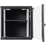 Audio Accessories: VEVOR Wall Mount Network Server Cabinet, 393.7 mm Deep, Server Rack Cabinet Enclosure, 90.72 kg Max. Ground-mounted Load Capacity, with Locking Glass Door Side Panels, for IT Equipment, A/V Devices