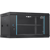 Desktops & Accessories: VEVOR 6U Wall Mount Network Server Cabinet, 15.5'' Deep, Server Rack Cabinet Enclosure, 200 lbs Max. Ground-mounted Load Capacity, with Locking Glass Door Side Panels, for IT Equipment, A/V Devices