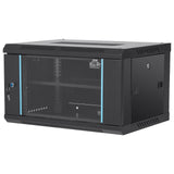 Desktops & Accessories: VEVOR 6U Wall Mount Network Server Cabinet, 15.5'' Deep, Server Rack Cabinet Enclosure, 200 lbs Max. Ground-mounted Load Capacity, with Locking Glass Door Side Panels, for IT Equipment, A/V Devices