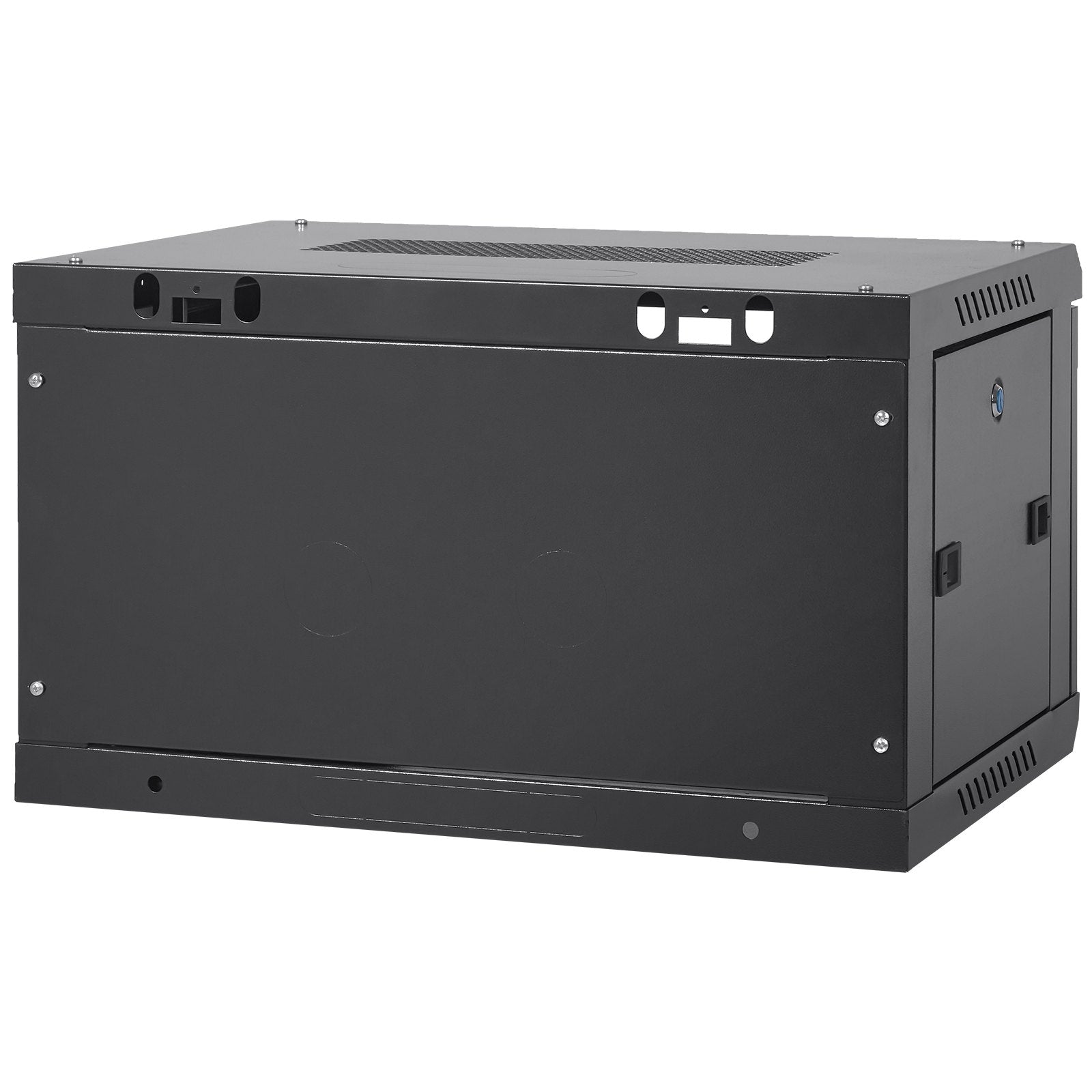 Desktops & Accessories: VEVOR 6U Wall Mount Network Server Cabinet, 15.5'' Deep, Server Rack Cabinet Enclosure, 200 lbs Max. Ground-mounted Load Capacity, with Locking Glass Door Side Panels, for IT Equipment, A/V Devices