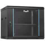 Basketball & Basketball Accessories: VEVOR 9U Wall Mount Network Server Cabinet, 39.37 cm Deep, Server Rack Cabinet Enclosure, 90.7 kg Max. Ground-mounted Load Capacity, with Locking Glass Door Side Panels, for IT Equipment, A/V Devices