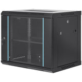 Basketball & Basketball Accessories: VEVOR 9U Wall Mount Network Server Cabinet, 39.37 cm Deep, Server Rack Cabinet Enclosure, 90.7 kg Max. Ground-mounted Load Capacity, with Locking Glass Door Side Panels, for IT Equipment, A/V Devices