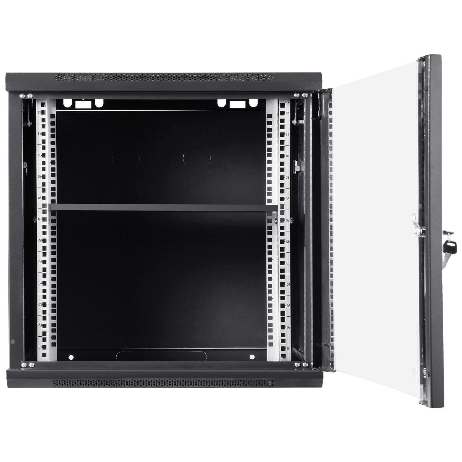 Basketball & Basketball Accessories: VEVOR 9U Wall Mount Network Server Cabinet, 39.37 cm Deep, Server Rack Cabinet Enclosure, 90.7 kg Max. Ground-mounted Load Capacity, with Locking Glass Door Side Panels, for IT Equipment, A/V Devices