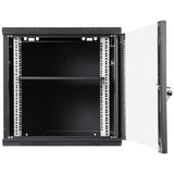 Basketball & Basketball Accessories: VEVOR 9U Wall Mount Network Server Cabinet, 39.37 cm Deep, Server Rack Cabinet Enclosure, 90.7 kg Max. Ground-mounted Load Capacity, with Locking Glass Door Side Panels, for IT Equipment, A/V Devices