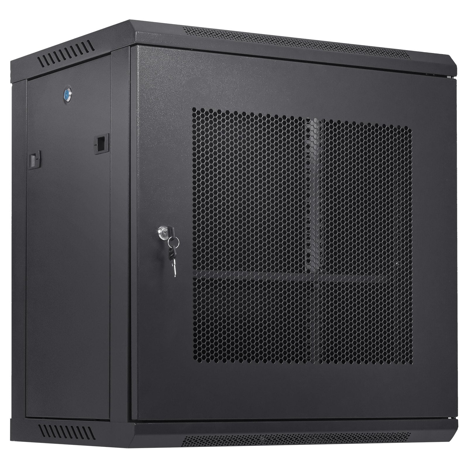 Desktops & Accessories: VEVOR 12U Wall Mount Network Server Cabinet, 15.5'' Deep, Server Rack Cabinet Enclosure, 200 lbs Max. Ground-mounted Load Capacity, with Locking Door Side Panels, for IT Equipment, A/V Devices