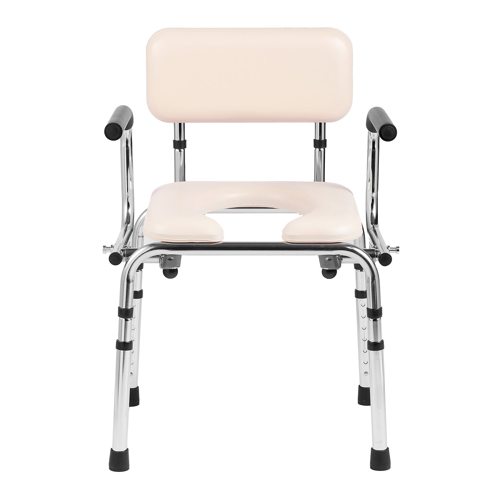 Mobility & Accessibility: VEVOR Commode Chair, Bedside Commode with Padded Seat, Drop-Down Arms, 7-Level Adjustable Height, 5.8L Removable Bucket, Easy to Assemble, 350LBS Capacity, Portable Toilet for Adults Seniors