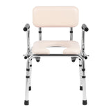 Mobility & Accessibility: VEVOR Commode Chair, Bedside Commode with Padded Seat, Drop-Down Arms, 7-Level Adjustable Height, 5.8L Removable Bucket, Easy to Assemble, 350LBS Capacity, Portable Toilet for Adults Seniors