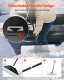 Gardening Tools: VEVOR Snow Pusher Shovel, 61 cm Wide Outdoor Snowplow Shovel with Ergonomic Grip, HDPE Plastic Blade, Winter Shovels with Segmented Handle, Portable Snow Removal Tool for Driveway Garden Camping