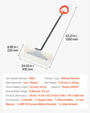 Gardening Tools: VEVOR Snow Pusher Shovel, 61 cm Wide Outdoor Snowplow Shovel with Ergonomic Grip, HDPE Plastic Blade, Winter Shovels with Segmented Handle, Portable Snow Removal Tool for Driveway Garden Camping